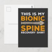 Herstel lumbale chirurgie Spinale fusie Bionische Briefkaart (Voorkant / Achterkant)