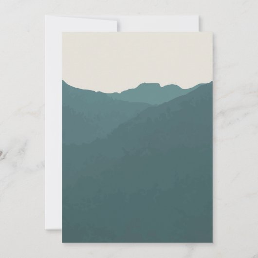 Herstel naar de bergen | Groen avontuurhuwelijk Kaart (Achterkant)