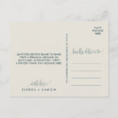 Herstel naar de bergen | Groene dank Briefkaart (Achterkant)