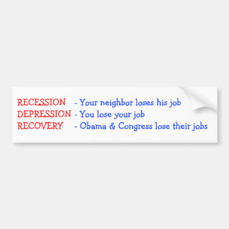 Herstel - Obama & Congress verliezen hun baan Bumpersticker