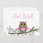 Herstel Roze Uil Briefkaart (Voorkant / Achterkant)