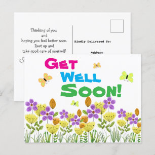 Herstel snel met kleuren  briefkaart