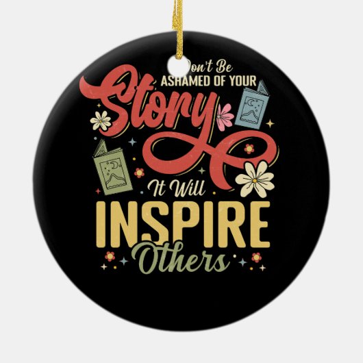 Herstel Sober Uw verhaal zal alcoholisme stimulere Keramisch Ornament (Achterkant)