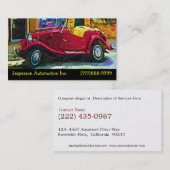 Herstel van klassieke auto's visitekaartje (Voorkant / Achterkant)