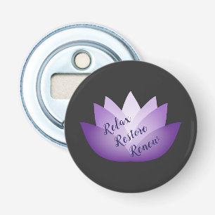Herstel vernieuwen Paarse Lotus Flower opnieuw Button Flesopener