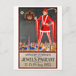 Herstelbaar België Antwerpen Vintage Travel Poster Briefkaart