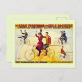 Herstelbare fietsenacrobaten Forepaugh Sells Briefkaart (Voorkant / Achterkant)