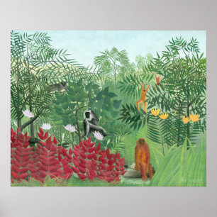 Herstelbare kleuren-Henri Rousseau - Kunst met tro Poster