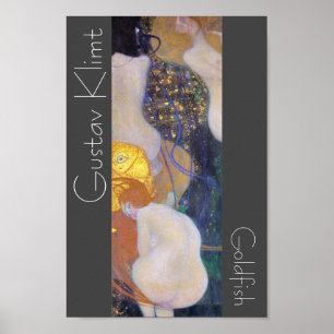 Herstelbare Klimt Goldfish Art Nouveau Painting Poster