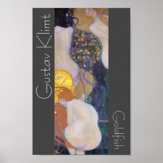Herstelbare Klimt Goldfish Art Nouveau Painting Poster