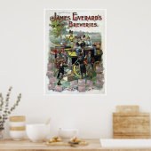 Herstelbare  New York Brewery kalender Poster (Keuken)