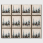  herstelde Mountain Height Infographic, 1850 Cadeaupapier (Vlak)