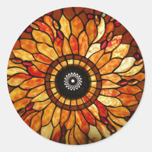 Herstelde Tiffany Lamp 1 Ronde Sticker