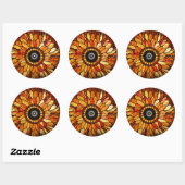 Herstelde Tiffany Lamp 1 Ronde Sticker (Vel)