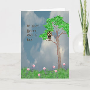 Herstelkaart voor kind met uil kaart