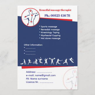 Herstelmassage Flyer Sjabloon Kaart