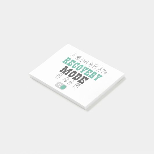 Herstelmodus op Beterschap Taal voor Doven Post-it® Notes (Schuin)