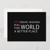 HERstoric Women Empowerment Quote Briefkaart (Voorkant / Achterkant)
