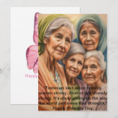 "HerStory : Carte de voeux pour la Journée interna (Devant / Derrière)