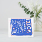 HERSTORY zal zichzelf niet schrijven - show tot st Briefkaart (Staand voorkant)