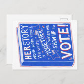 HERSTORY zal zichzelf niet schrijven - show tot st Briefkaart (Voorkant / Achterkant)