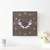 hert antler - houtwaren grote muur - klok (Huis)