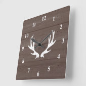 hert antler - houtwaren grote muur - klok (Hoek)