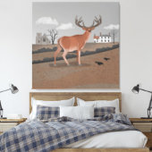 Hert Canvas Afdruk (Insitu (Slaapkamer))
