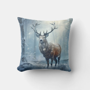 hert dier wilde dieren wildernis kleurrijke kunst kussen