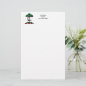 Hert door Boom Heraldisch Wapenschild Embleem Briefpapier (Staand voorkant)