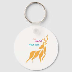 Hert Graphic – Rustieke stijl van het bos Sleutelhanger