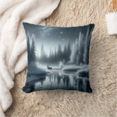 Hert in een winterrivier 's nachts kussen (Deken)