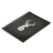 Hert met gewei krijttekening notitieboek (Linkerzijde)
