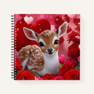 Hert met Harten & Rozen  Notitieboek