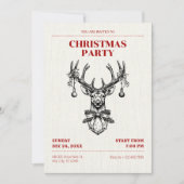 Hert met ornamenten in vintage stijl kaart (Voorkant)