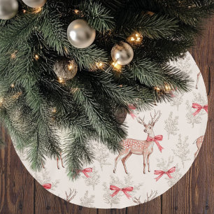  hert met rode strik kerstpatroon kerstboom rok