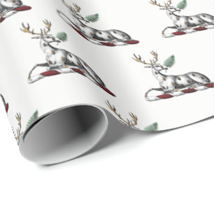 Hert met varen Heraldisch embleem Cadeaupapier