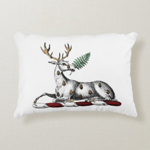 Hert met varen Heraldisch embleem Decoratief Kussen