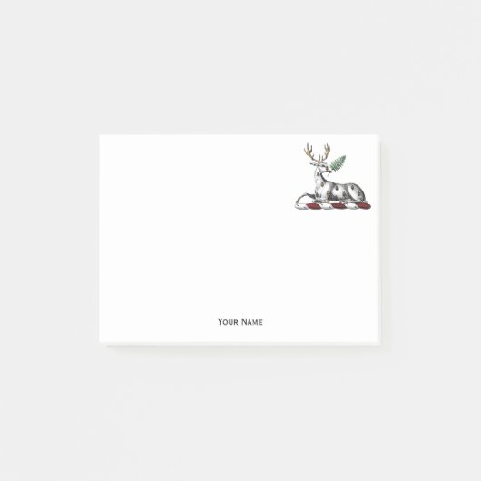 Hert met varen Heraldisch embleem Post-it® Notes (Voorkant)