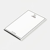Hert met varen Heraldisch embleem Post-it® Notes (Schuin)