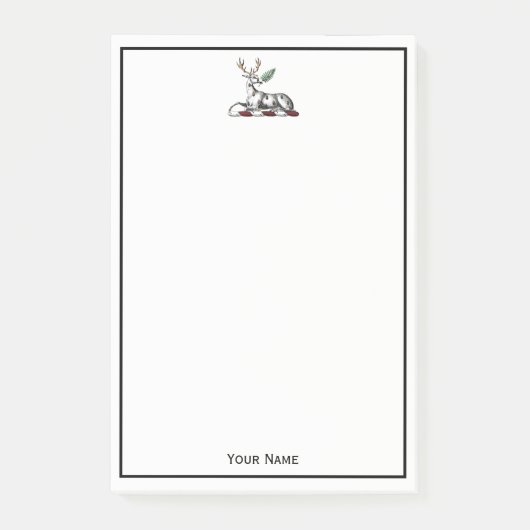 Hert met varen Heraldisch embleem Post-it® Notes (Voorkant)