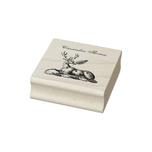 Hert met varen Heraldisch embleem Rubberstempel