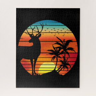 HERT RETRO ZONSONDERGANG LEGPUZZEL