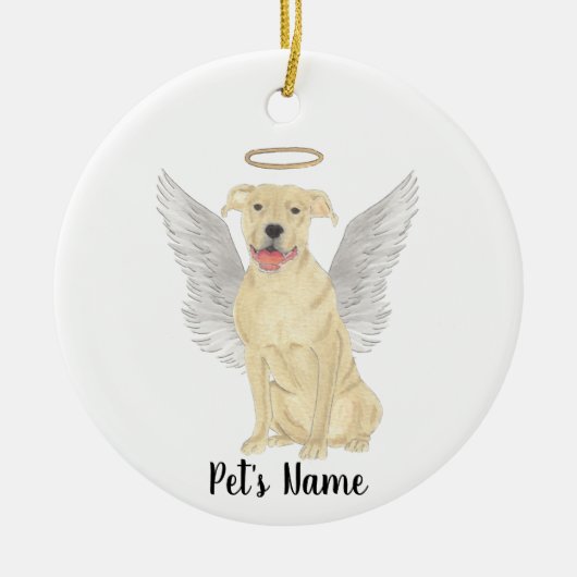 Hert Tan Pitbull Staffy Sympathie Herdenking Keramisch Ornament (Voorkant)