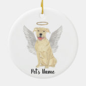 Hert Tan Pitbull Staffy Sympathie Herdenking Keramisch Ornament (Achterkant)