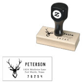 Herten Antler retouradres Rubberen stempel (Gestempeld)