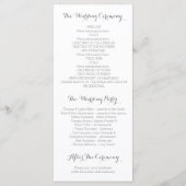 Herten Antlers bruiloft programma's (Achterkant)