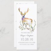 Herten Antlers bruiloft programma's (Voorkant / Achterkant)