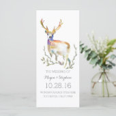 Herten Antlers bruiloft programma's (Staand voorkant)