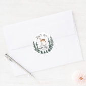Herten Baby shower dank u Ronde Sticker (Envelop)